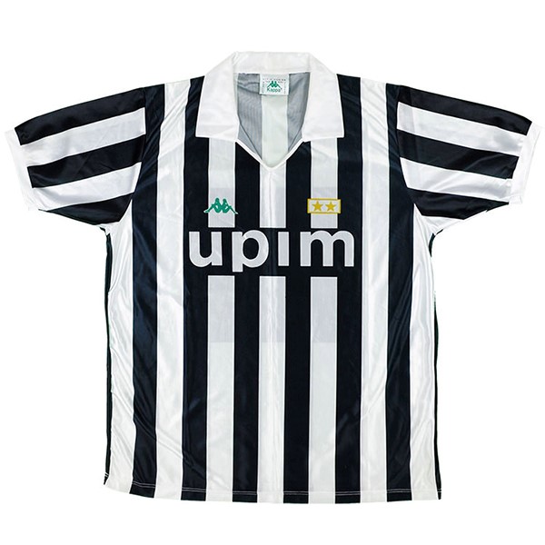 Tailandia Camiseta Juventus 1st Retro 1991 1992 Negro Blanco